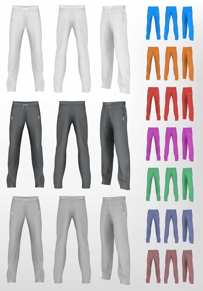 Sport sweatpants set. Isolated background 623570 Vector Art at Vecteezy