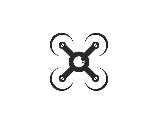 Drone logo and symbol vector illustration