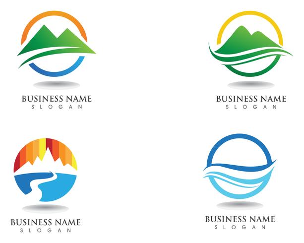 Mountain logo and symbols  vector