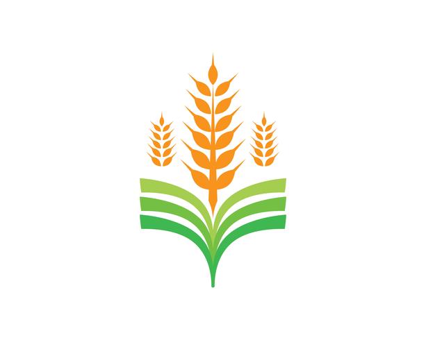 Agriculture business logo template unique green vector image