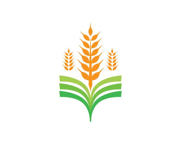 Imagen de vector verde único de plantilla de logotipo empresarial de agricultura