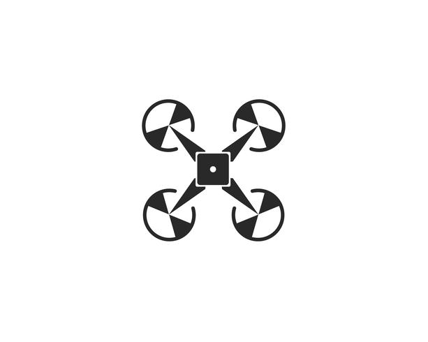 Drone logo and symbol vector illustration
