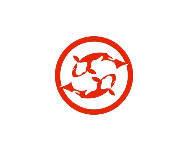 Koi fish logo and symbols vector template icons