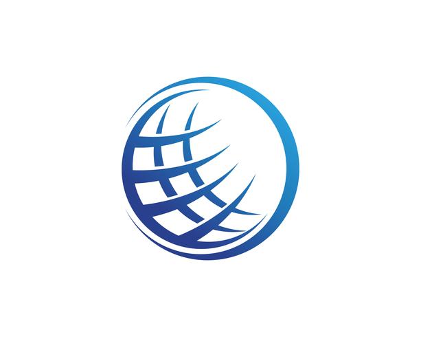 Ilustración de vector de plantilla de logotipo icono de mundo