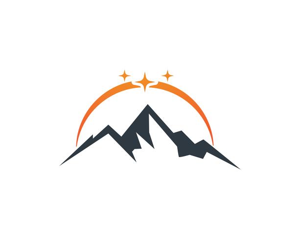 Ilustración de vector de logotipo de montaña