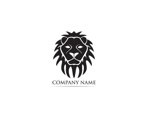 Lion head mascot logo and symbol vector