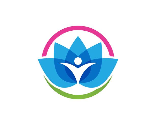 Logotipo y símbolos de Lotus People. vector