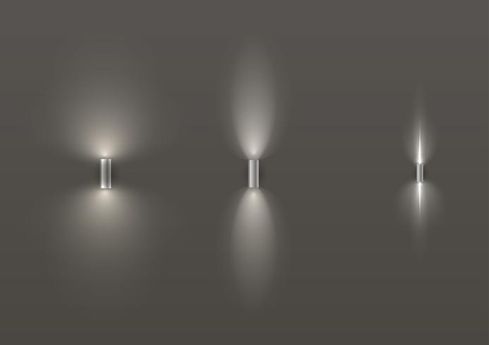 Set of different modern lamps vector