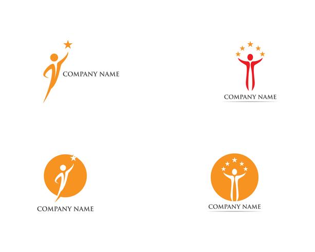 Success people logo vector template