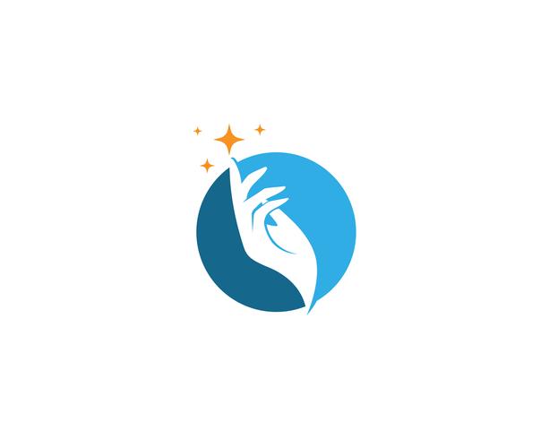 Hand care logo and symbol vector 