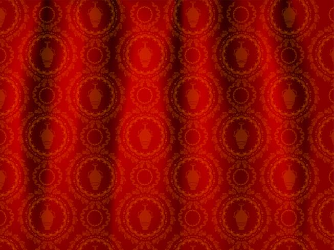 Red and Gold Ornament wallpaper vector
