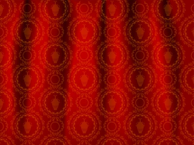 Red and Gold Ornament wallpaper vector