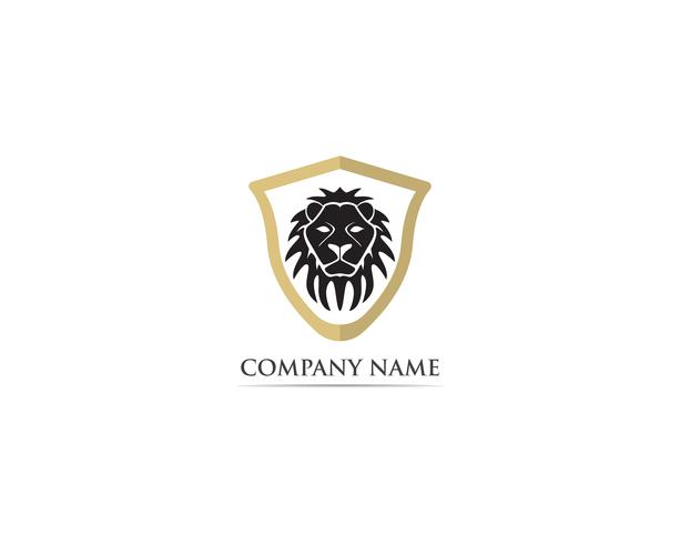 León cabeza mascota logotipo y símbolo vector