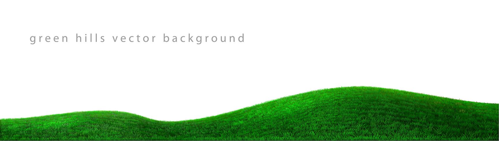 Background green hills vector