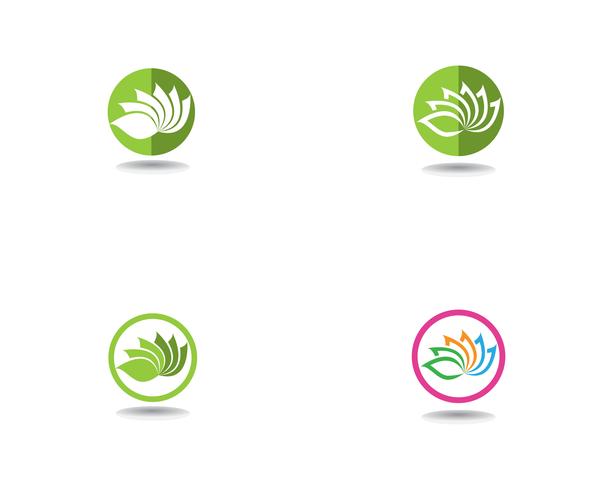 Beauty Vector Lotus flowers design logo Template icons