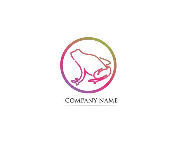 Frog logo  and symbol vector illustration