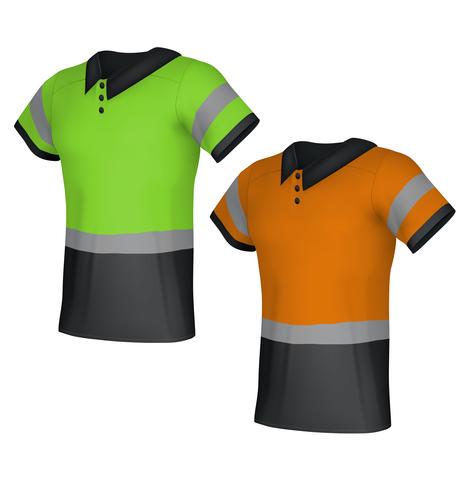 Safety reflective polo shirts vector