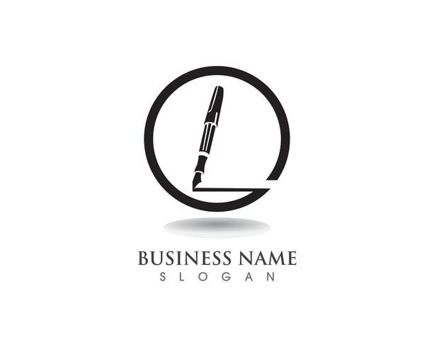 pen Logo template Vector illustration business 