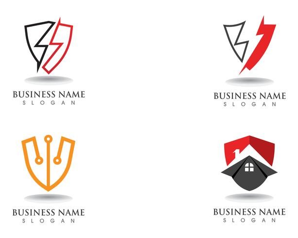 Shield  guard logo design vector shield