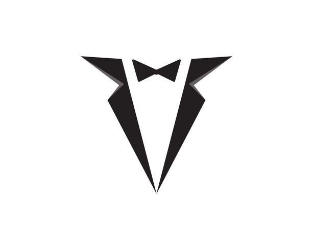 Tuxedo men black color logo and symbols vector