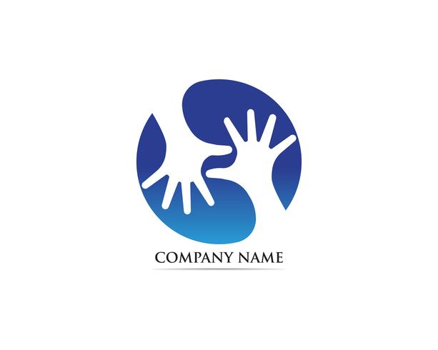 Hand care adoption logo vector