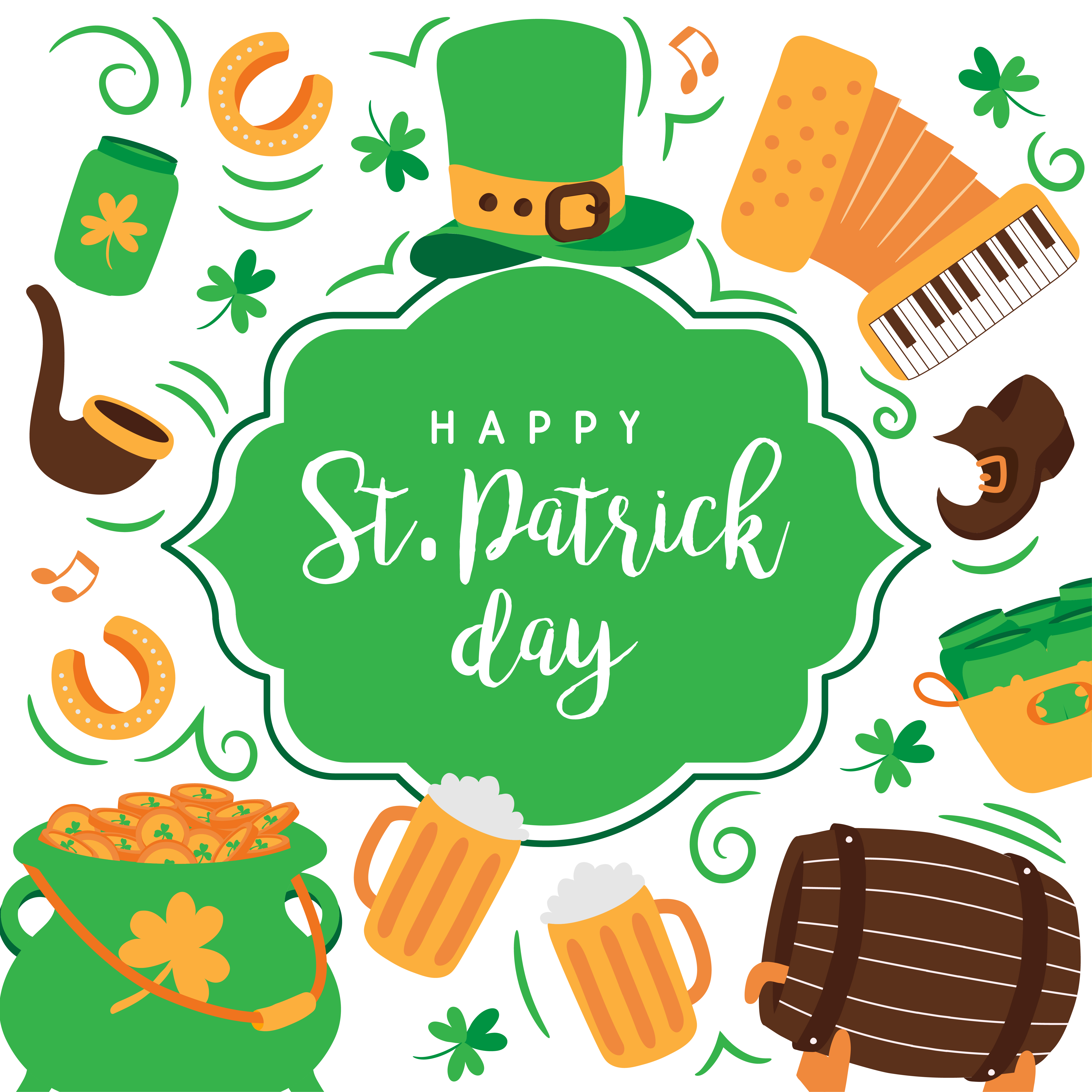 St Patrick Day Clipart Bundle Irish Graphics Digital Art Pot -  Denmark