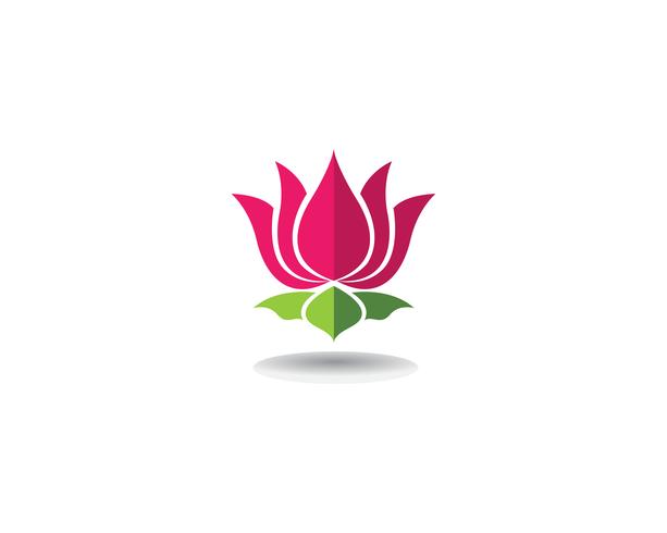 Belleza Vector Lotus flores diseño logo plantilla iconos