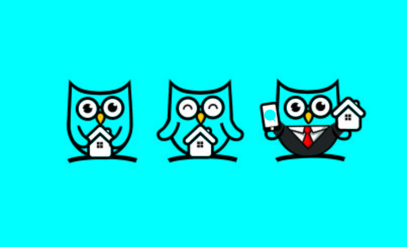 Cute Owl Home Mascot Character vector
