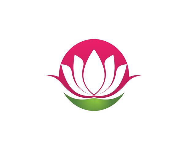 Beauty Vector Lotus flowers design logo Template icon - Vector