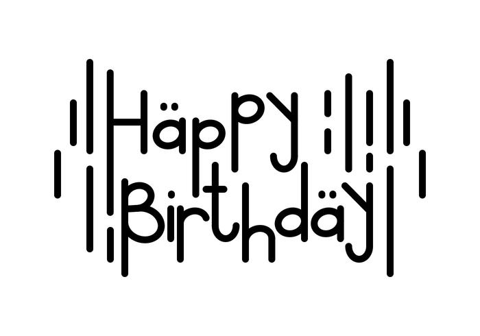 Tipografía de feliz cumpleaños vector