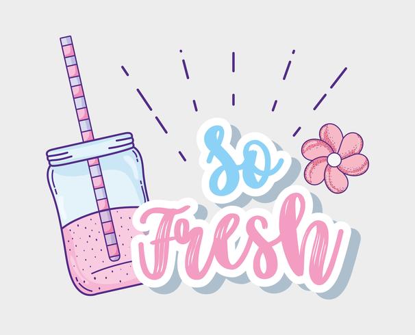 So fresh summer juice cartoon