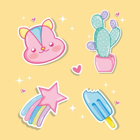 Punchy colección pastel vector