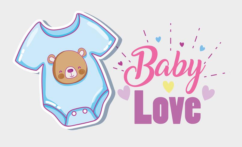 Baby love card vector