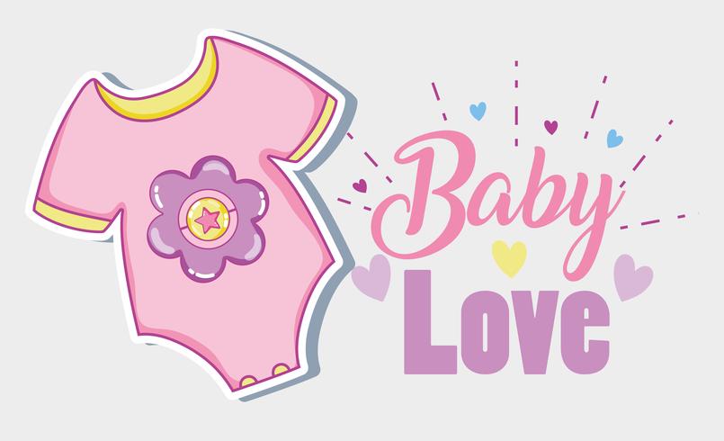 Baby love card vector