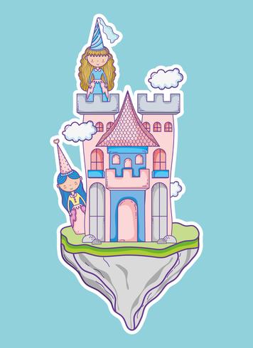 Little princess cute hand drawing cartoon vector