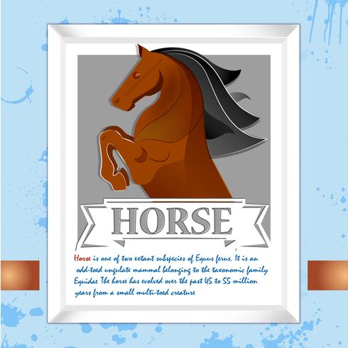 Horse cut out of paper vector