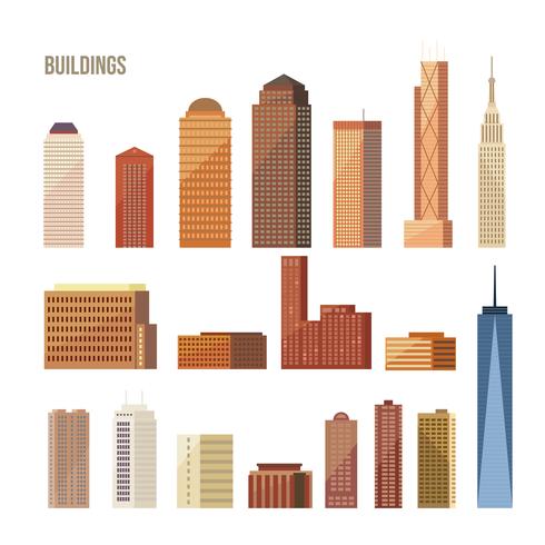 A high building set in the city.  vector