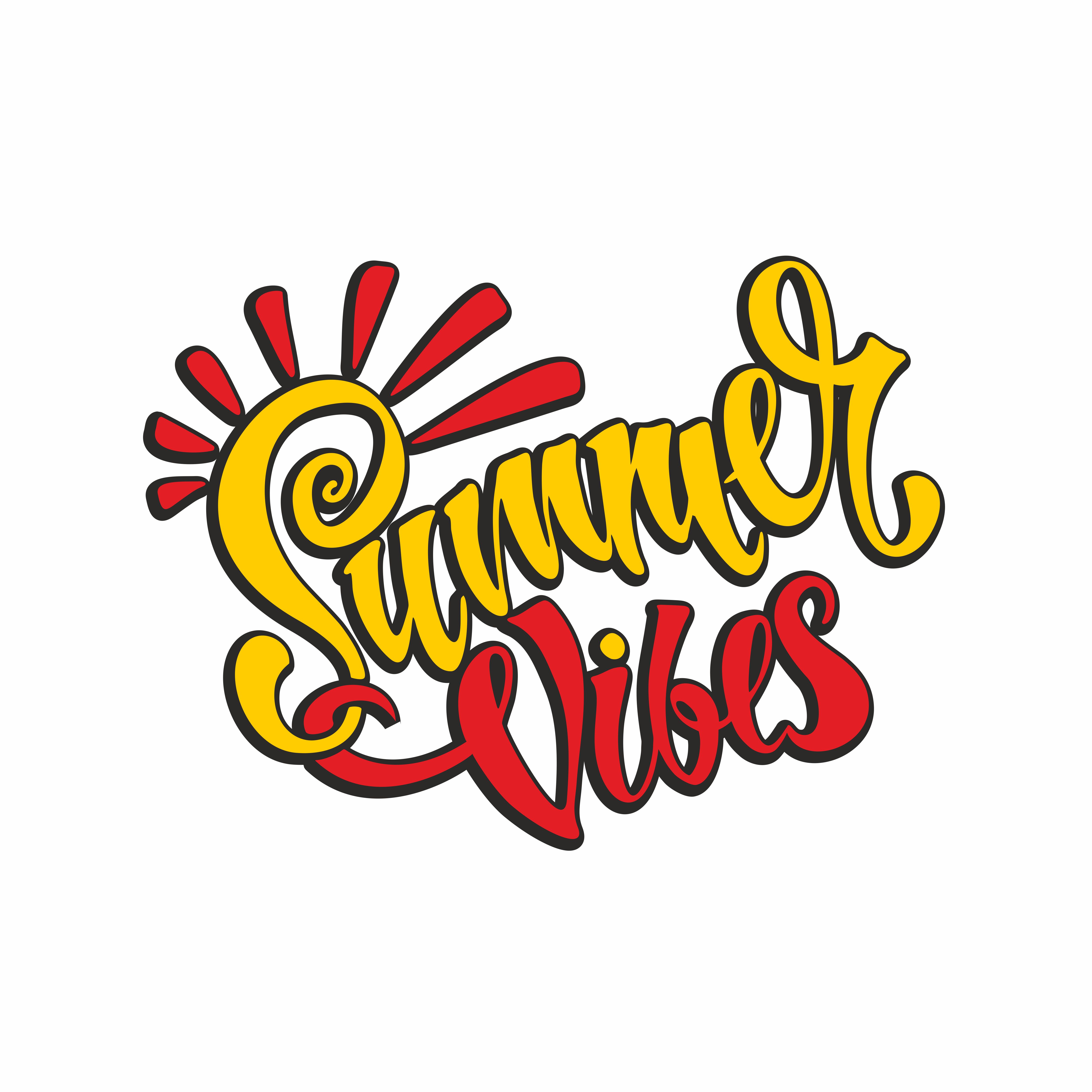 Summer vibes. Lettering. Card. Calligraphy. Stylish ...