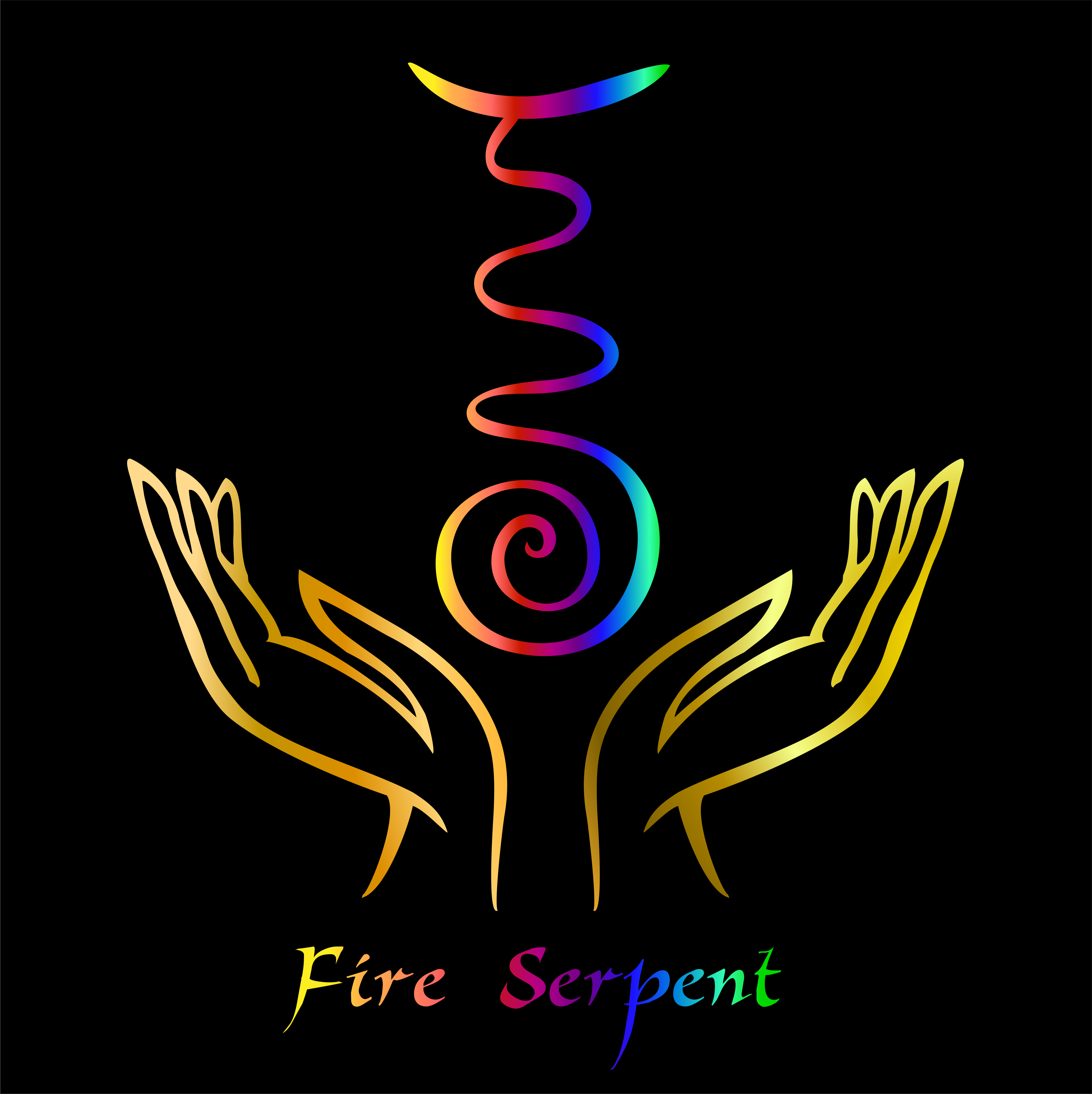 Reiki Fire Serpent Symbol mit 7 Chakra-Heilsteinen Anhänger