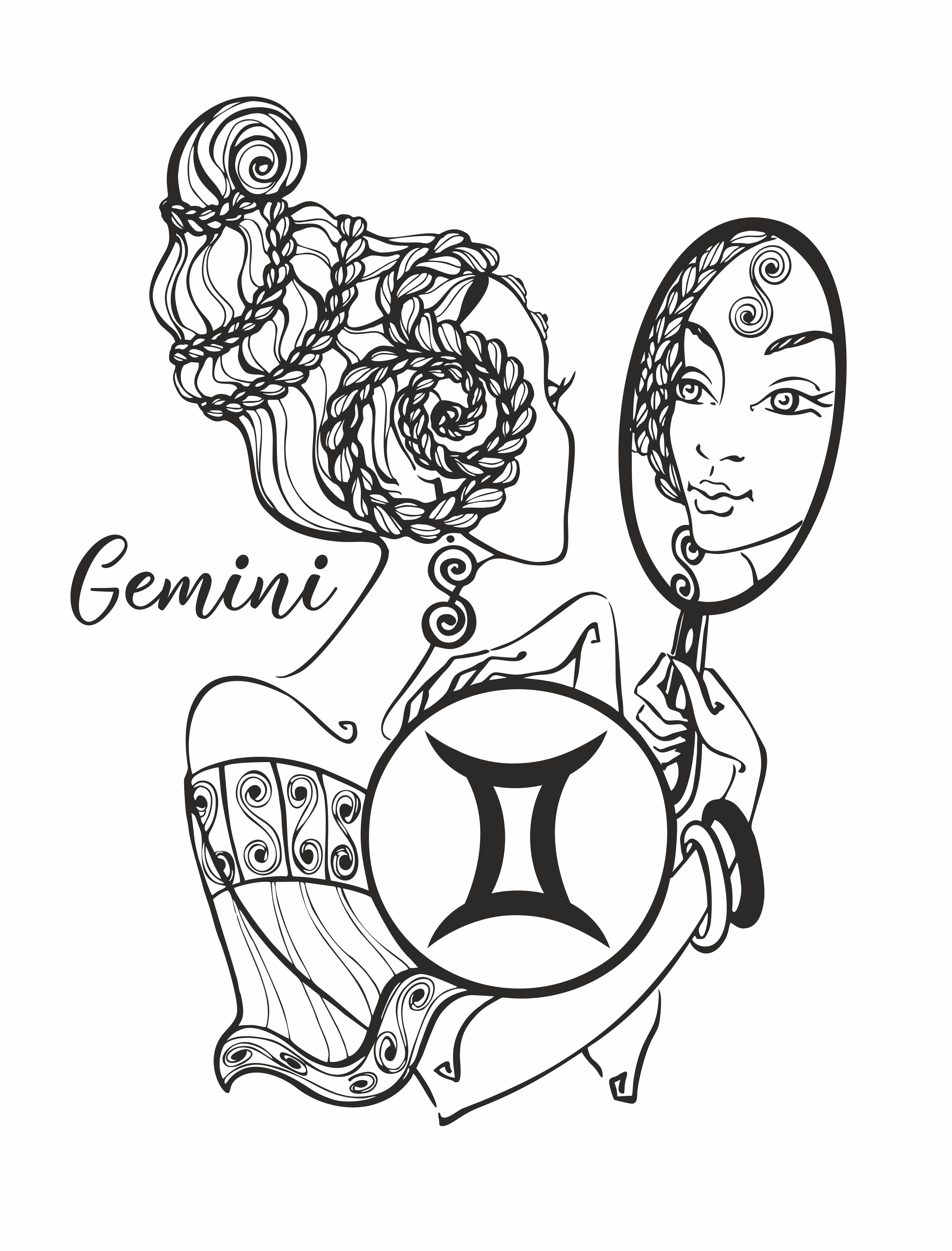 Zodiac sign Gemini a beautiful girl. Horoscope. Astrology ...
