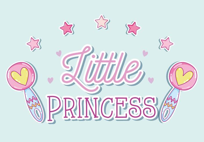 Little princess cute cartoons vector