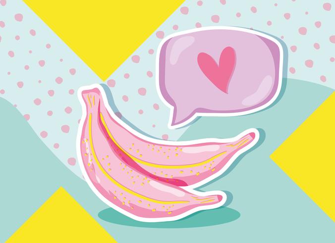 Punchy pastel bananas vector