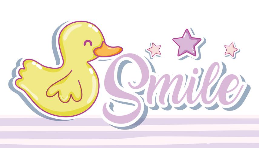 Smile message with cute cartoon vector