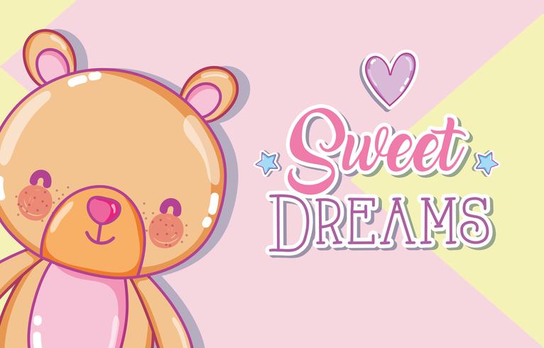 Mensaje de dulces sueños vector