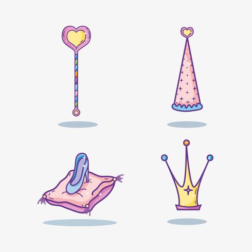 Magic world elements vector