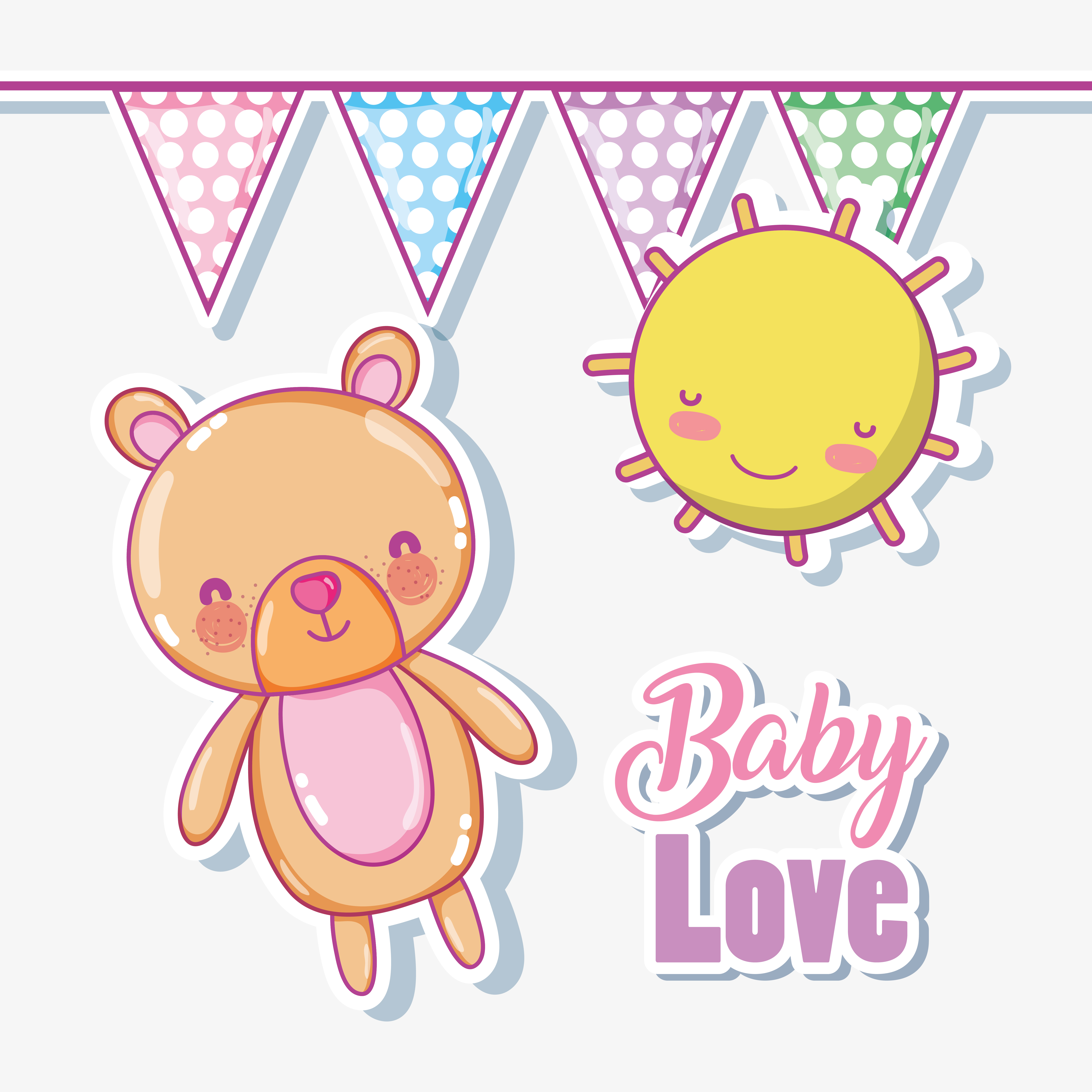 Baby love cartoons 624764 Vector Art at Vecteezy