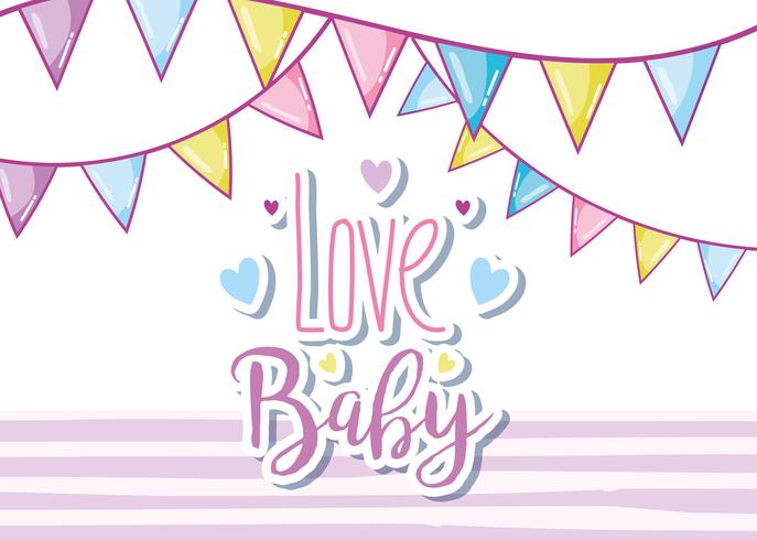 Love baby cute card vector