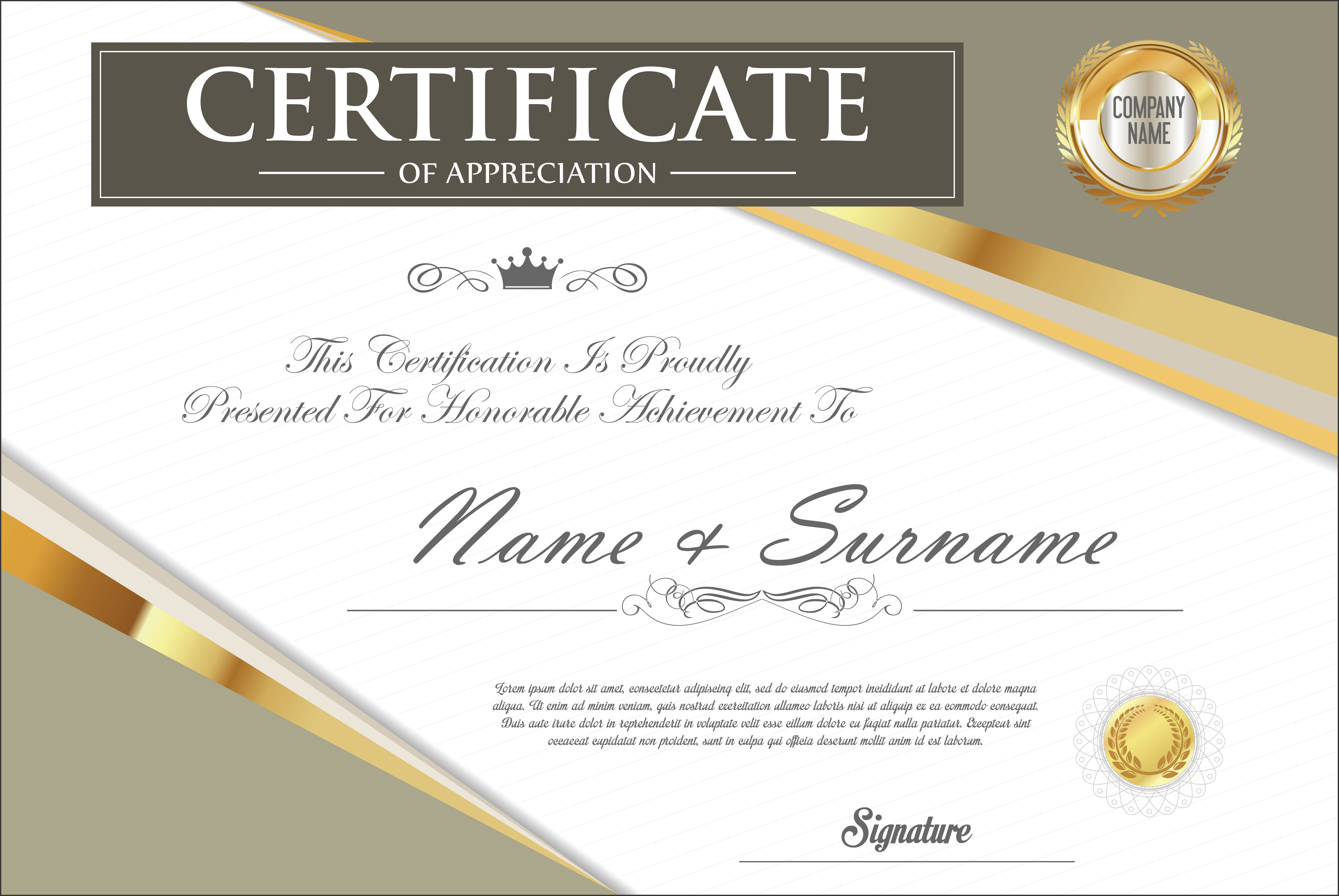 certificate with Vector illustration Download Free Vectors, Clipart