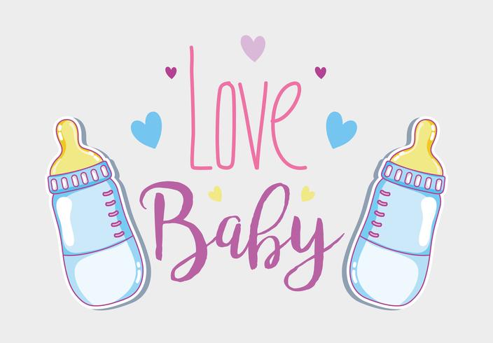 Amor tarjeta de bebé vector