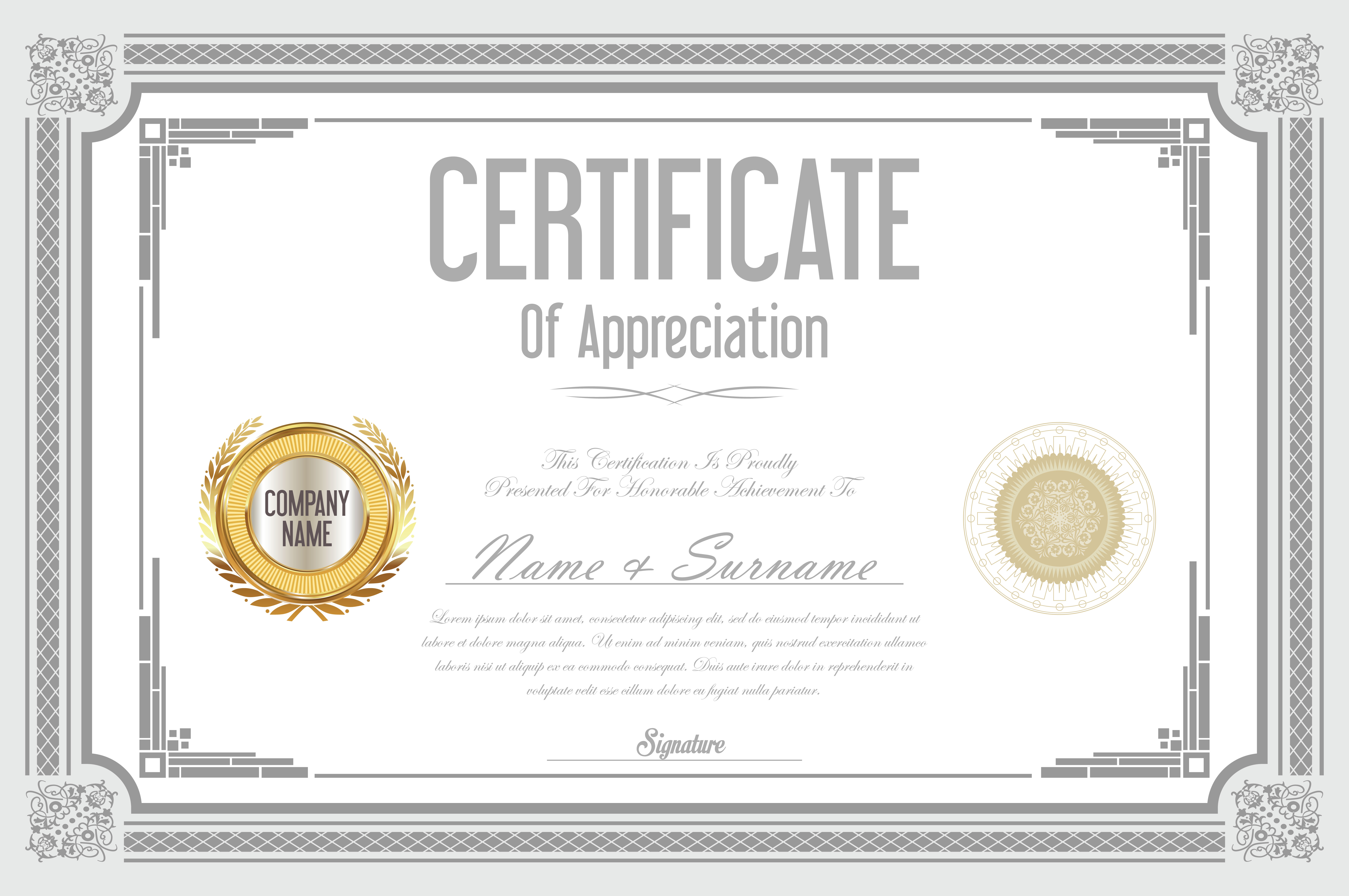 certificate with Vector illustration Download Free Vectors, Clipart